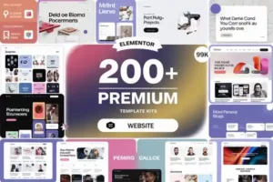 200+ Template Kit Elementor Premium